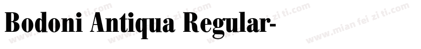 Bodoni Antiqua Regular字体转换
